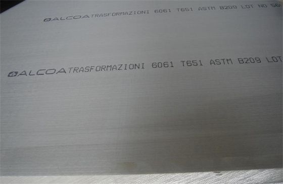 Bright Surface Aluminium Alloy Plate 110Mpa Yield Strength A6061 Grade